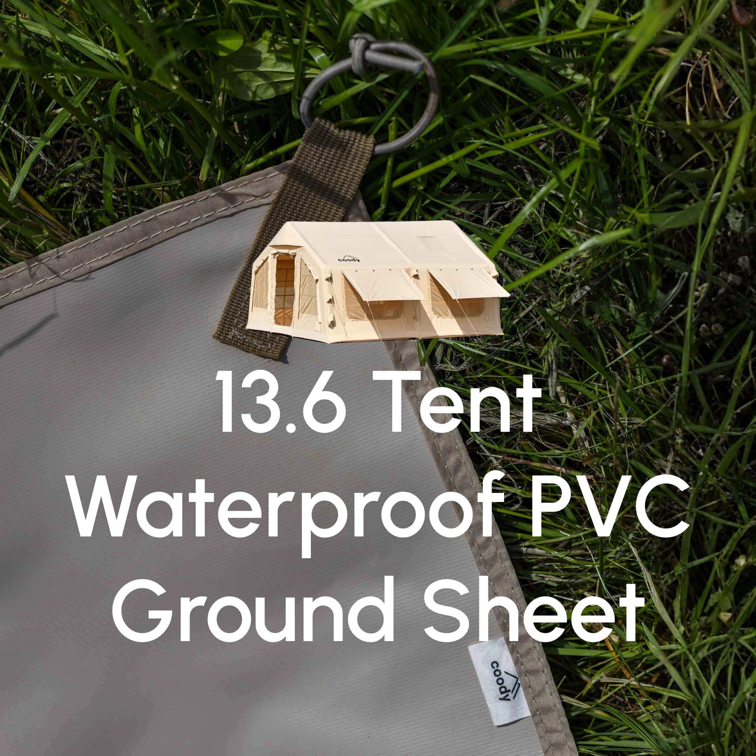 Coody 13.6 PVC Ground Sheet Tent Footprint for Inflatable Tents Waterproof Heavy-Duty Camping Mat