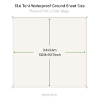 Coody 13.6 PVC Ground Sheet Tent Footprint for Inflatable Tents Waterproof Heavy-Duty Camping Mat