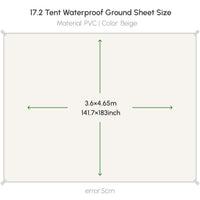 Coody 17.2  PVC Ground Sheet Tent Footprint for Inflatable Tents Waterproof Heavy-Duty Camping Mat