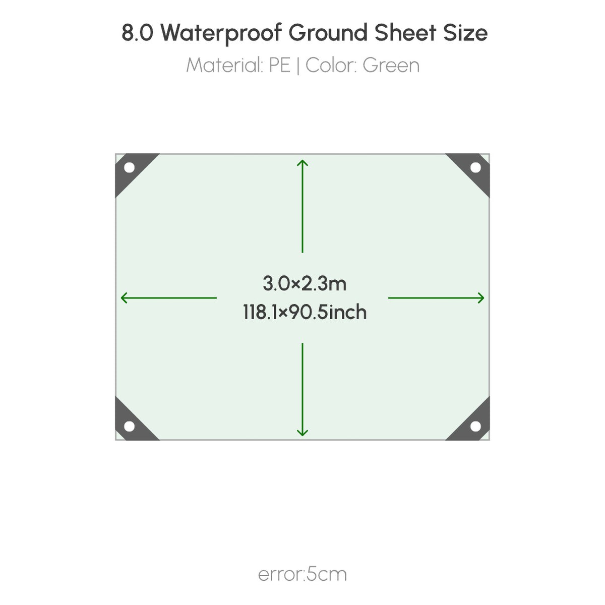 8.0 Waterproof Ground Sheet(PE)