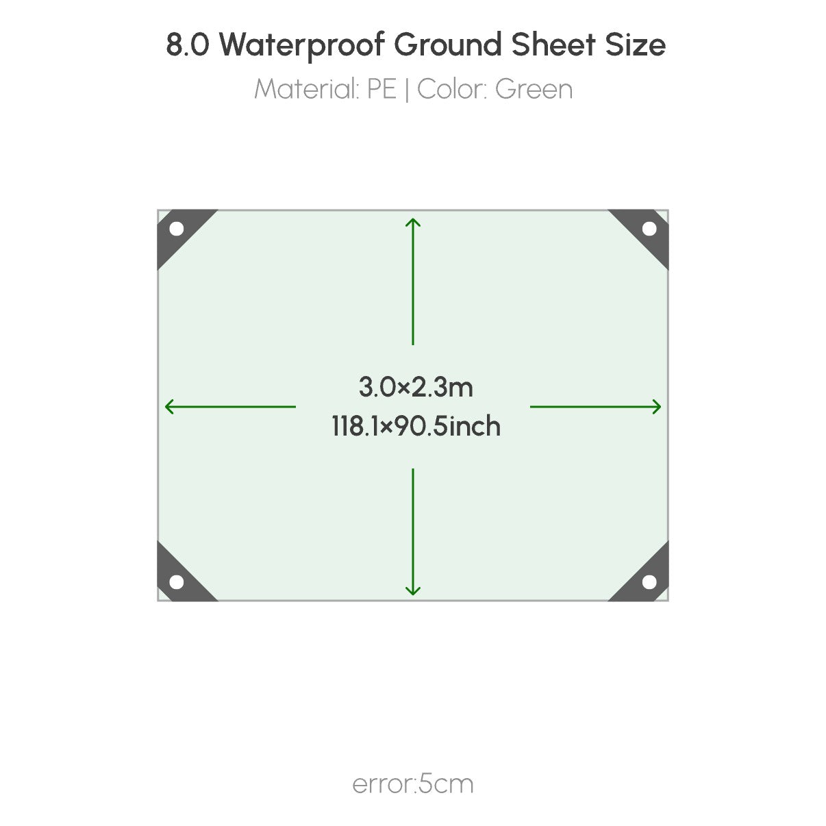 8.0 Waterproof Ground Sheet(PE)