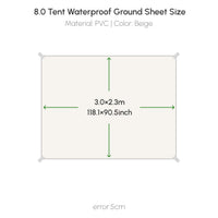 Coody 10 PVC Ground Sheet Tent Footprint for Inflatable Tents Waterproof Heavy-Duty Camping Mat