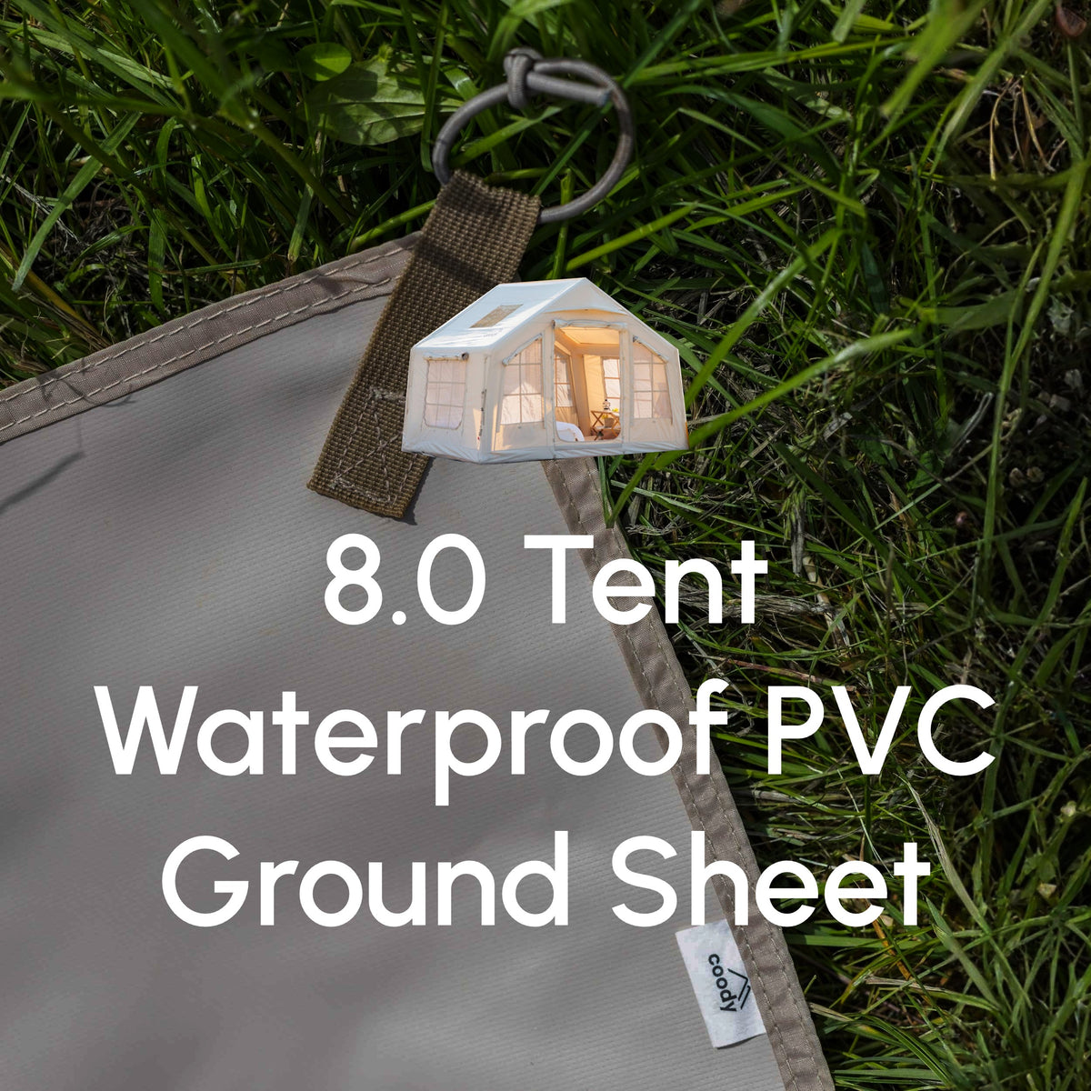 Coody PVC Ground Sheet Tent Footprint for Inflatable Tents 8.0 Waterproof Heavy-Duty Camping Mat