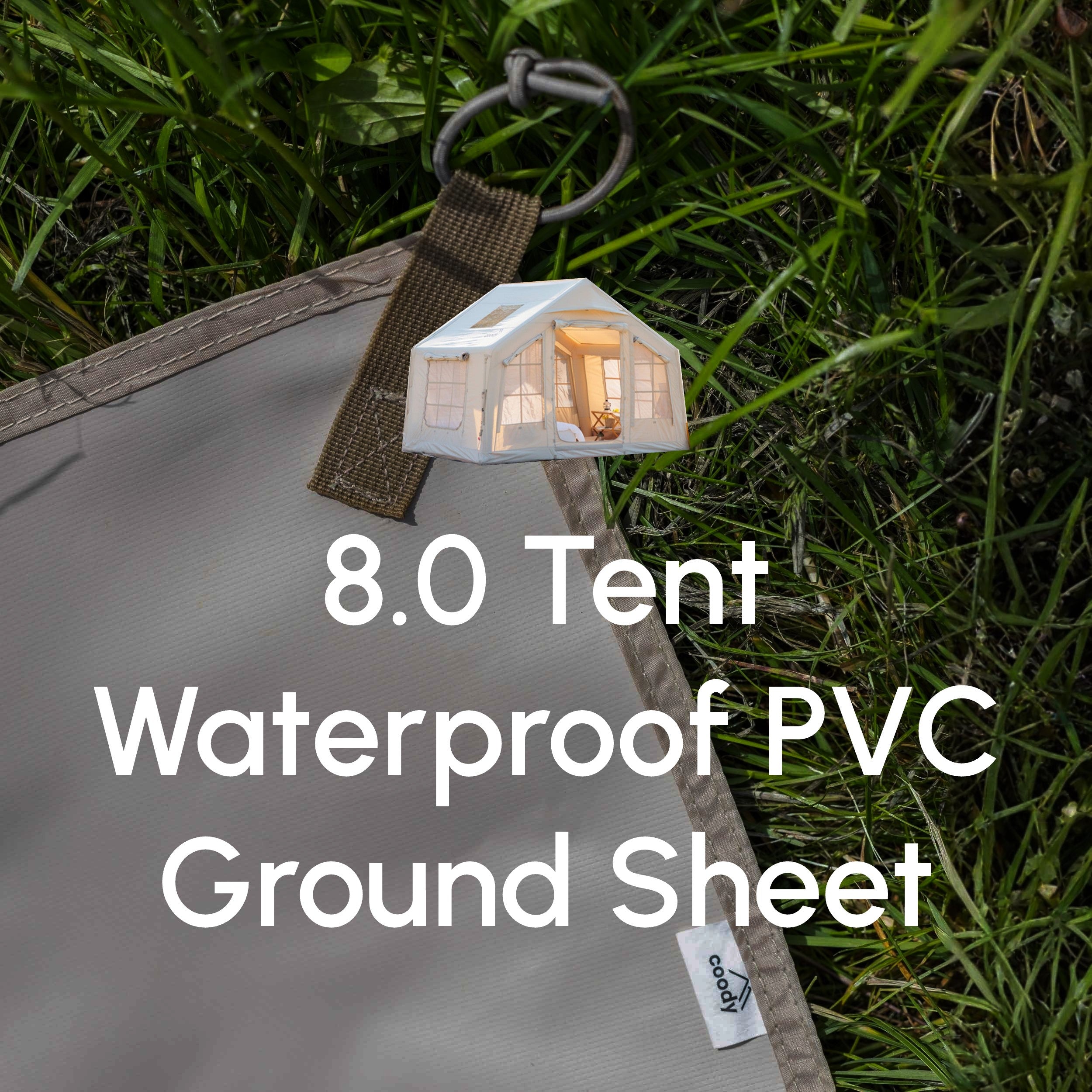 Coody PVC Ground Sheet Tent Footprint for Inflatable Tents 8.0 Waterproof Heavy-Duty Camping Mat