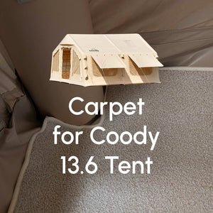Coody Insulated Tent Carpet for Coody 13.6 Inflatable Tent Padded Floor Mat Non-Slip Modular - Beige