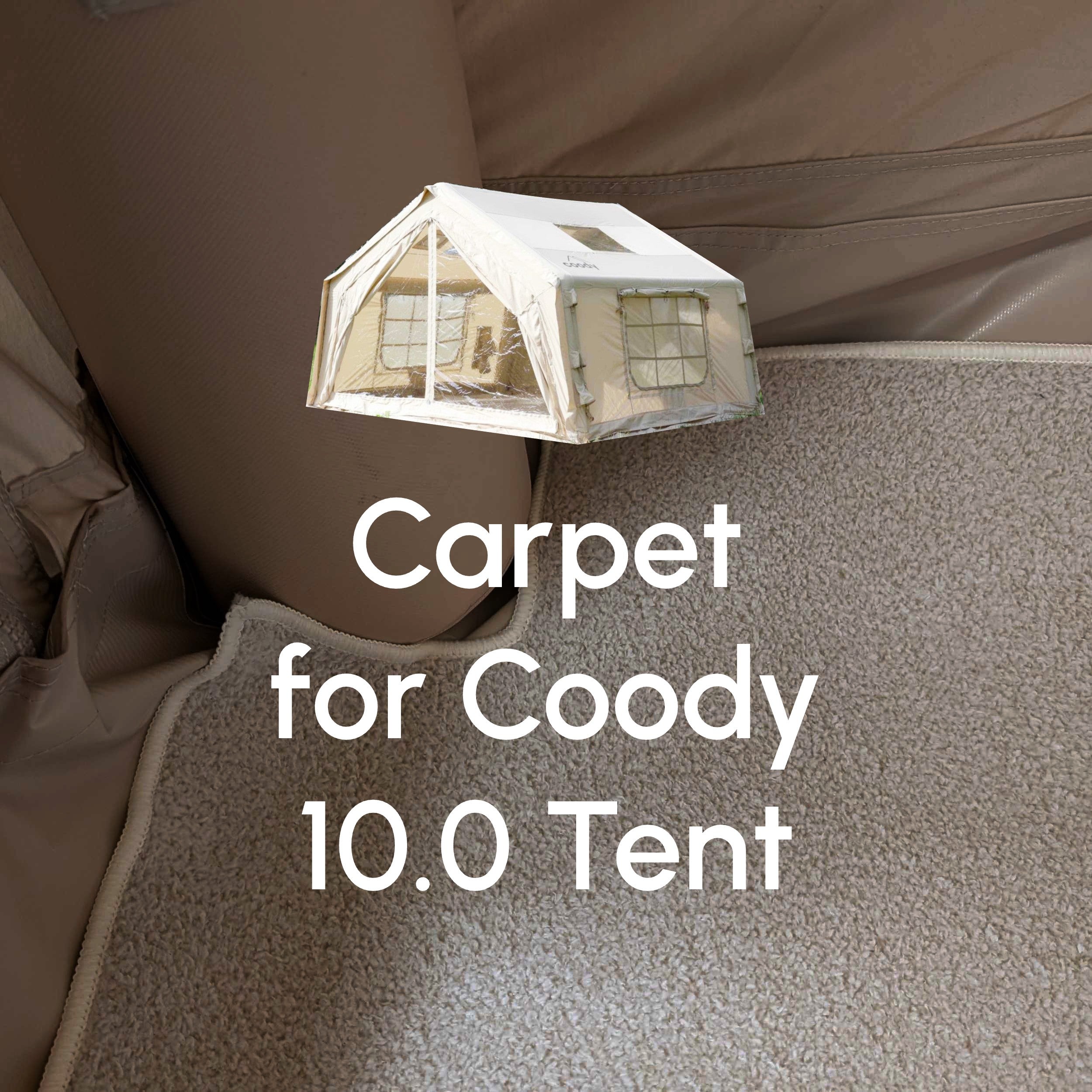 Coody Insulated Tent Carpet for Coody 10 Inflatable Tent Padded Floor Mat Non-Slip - Beige