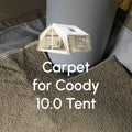 Coody Insulated Tent Carpet for Coody 10 Inflatable Tent Padded Floor Mat Non-Slip - Forest Green