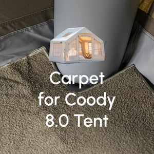 Coody Insulated Tent Carpet for Coody 8 Inflatable Tent Padded Floor Mat Non-Slip Modular - Forest Green
