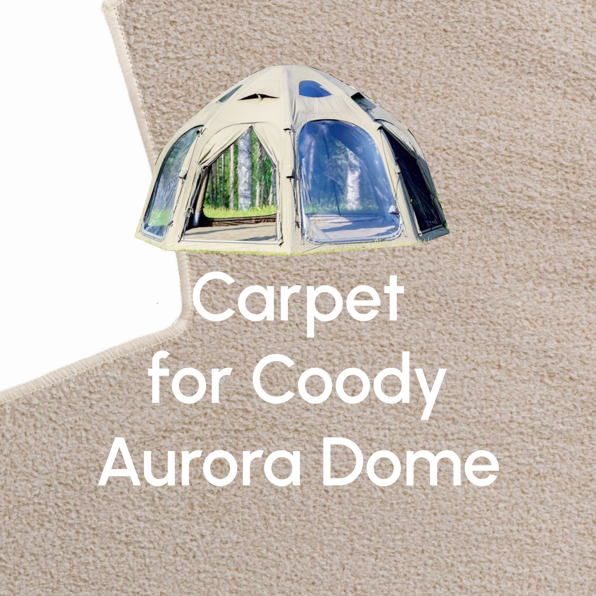 Coody Aurora Dome Insulated Tent Carpet for Inflatable Tent Padded Floor Mat Non-Slip - Beige