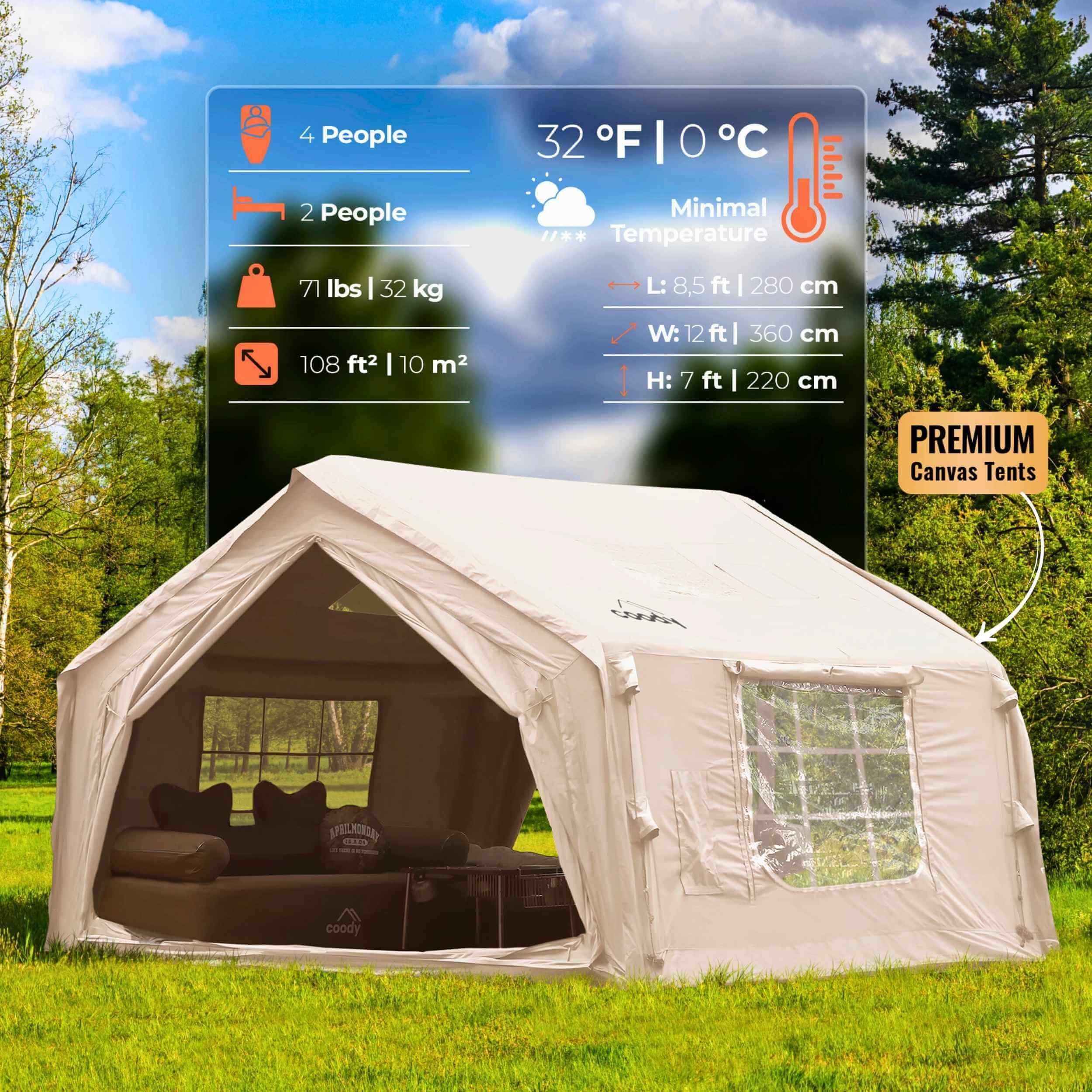 Coody-10.0-inflatable-tent (Beige)