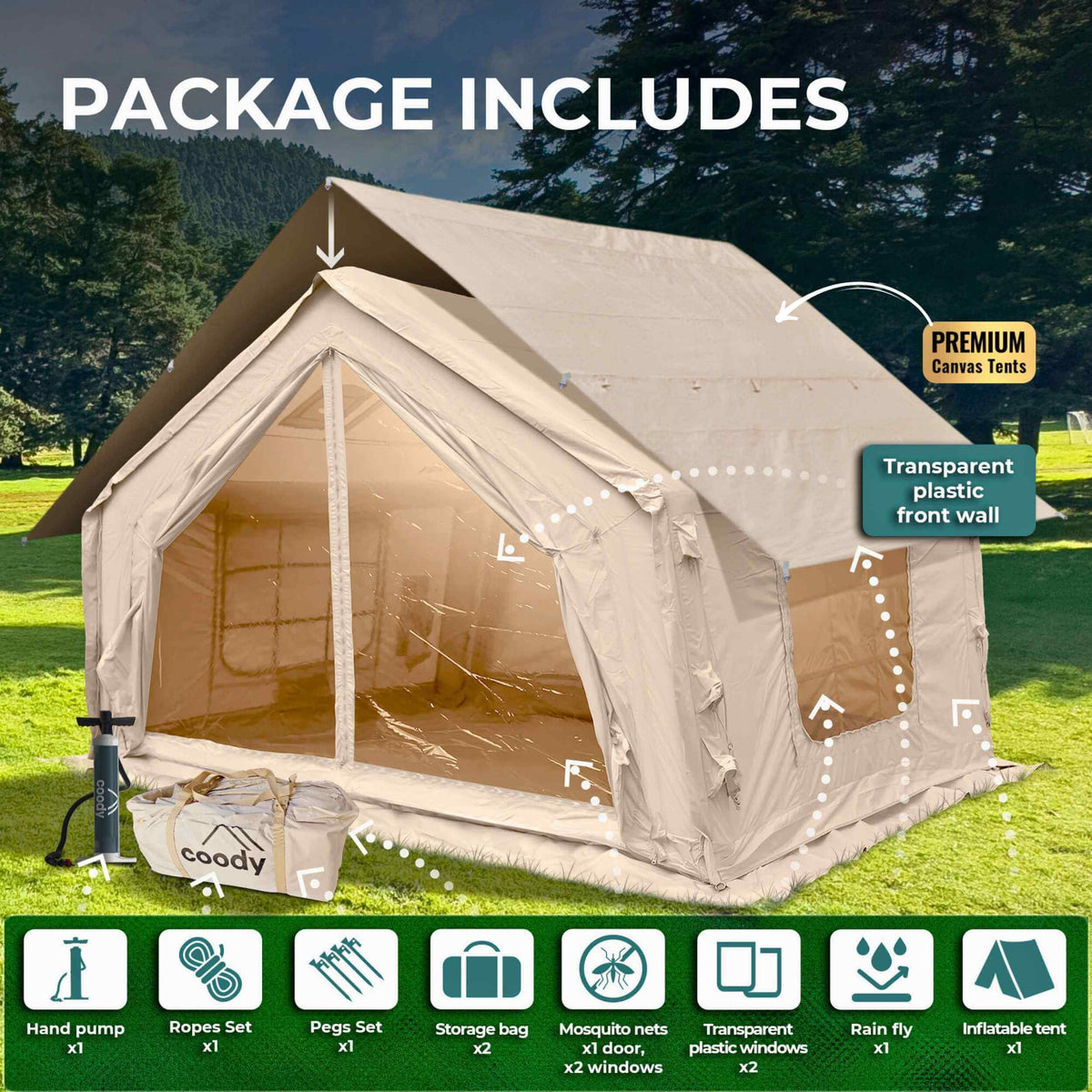 Coody-10.0-inflatable-tent (Beige)