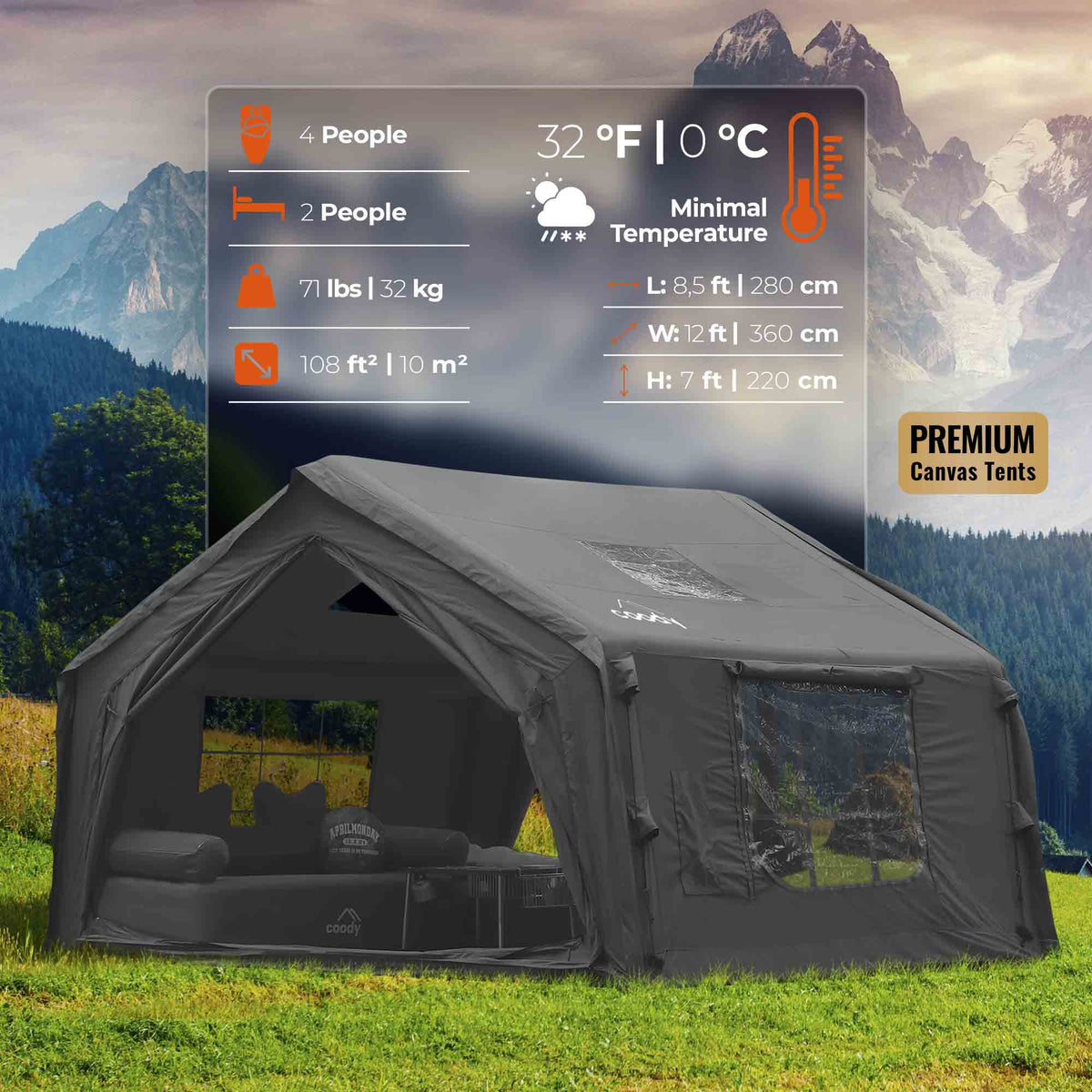 Coody-10.0-inflatable-tent (Black)