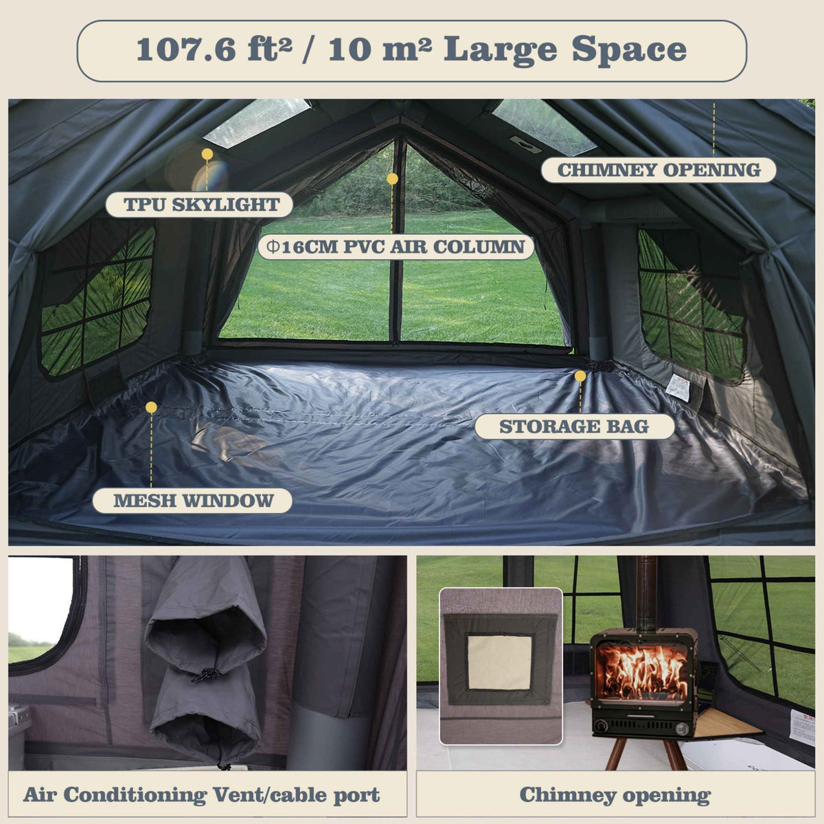 Coody-10.0-inflatable-tent (gray)