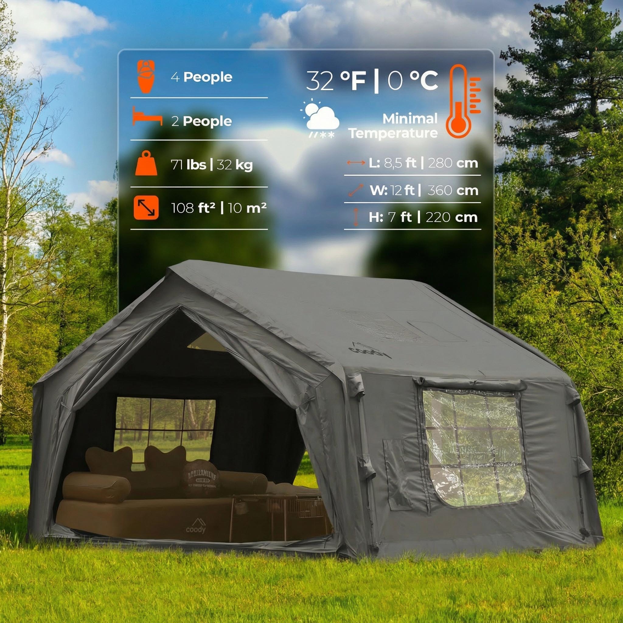 Coody-10.0-inflatable-tent (gray)