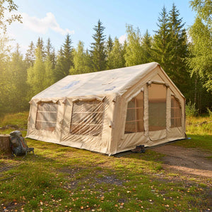 Coody Familia AirTent 13.6 Beige Inflatable Tent House for Camping (2-8 Person)