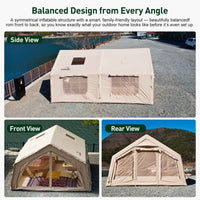 Coody Familia AirTent 13.6 Beige Inflatable Tent House for Camping (2-8 Person)