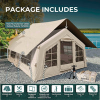 Coody Familia AirTent 13.6 Beige Inflatable Tent House for Camping (2-8 Person)