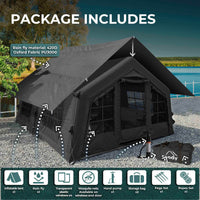 Coody Familia AirTent 13.6 Black Inflatable Tent House for Camping (2-8 Person)