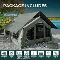 Coody Familia AirTent 13.6 Forest Green Inflatable Tent House for Camping (2-8 Person)