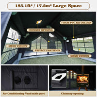 Coody Familia AirTent 17.2 black Inflatable Tent House for Camping (2-10 Person)