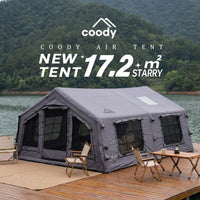Coody Familia AirTent 17.2 gray Inflatable Tent House for Camping (2-10 Person)
