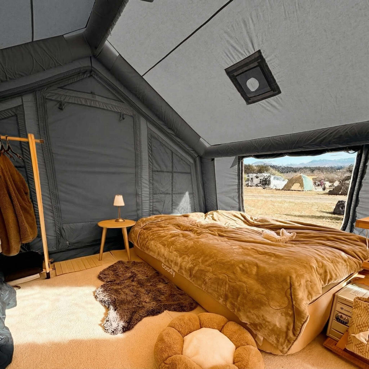 Coody Familia AirTent 17.2 gray Inflatable Tent House for Camping (2-10 Person)
