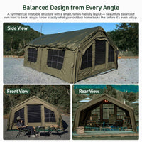 Coody Familia AirTent 17.2 green Inflatable Tent House for Camping (2-10 Person)