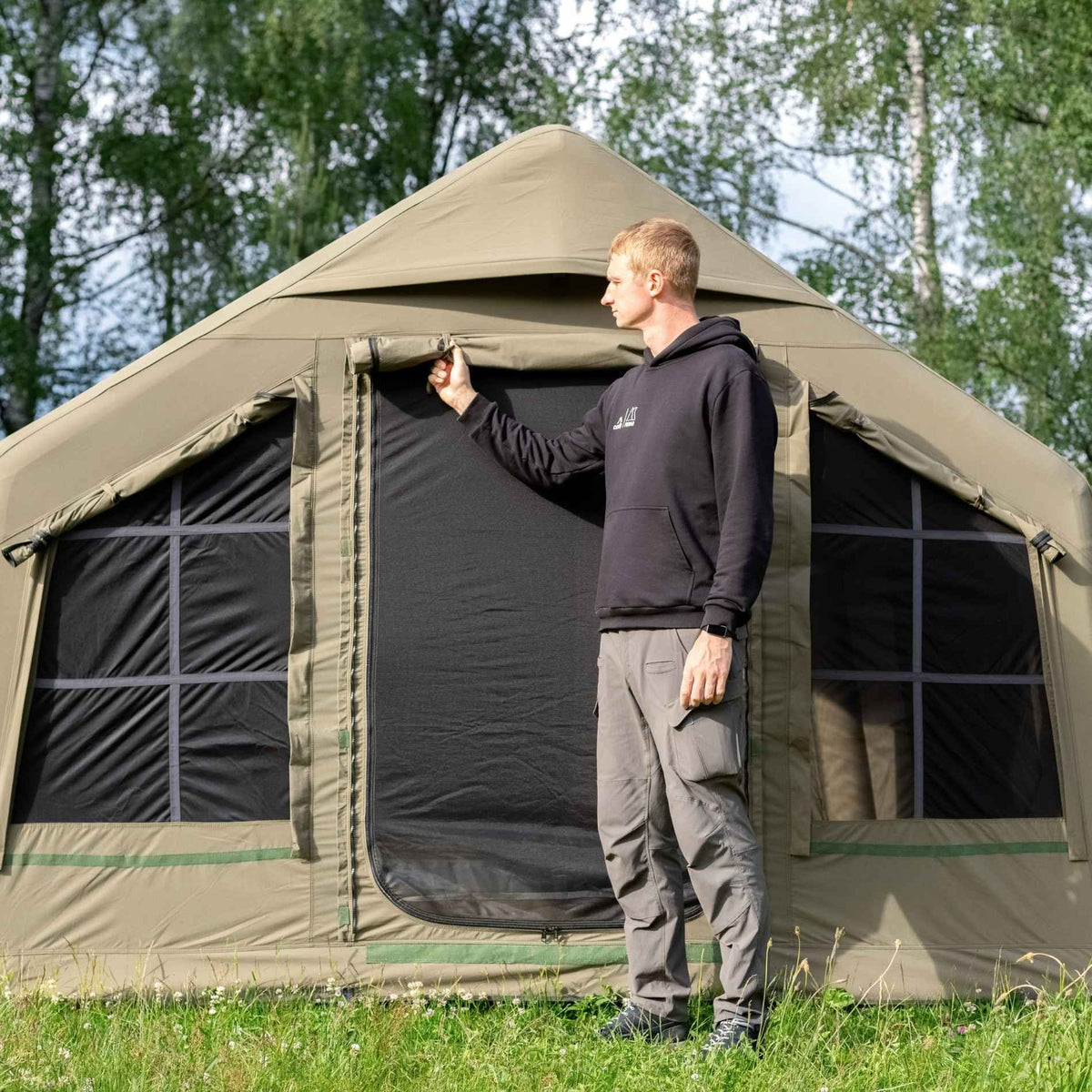 Coody 8.0 Air Tent Green - Inflatable Tent House for Camping (1-4 Person)