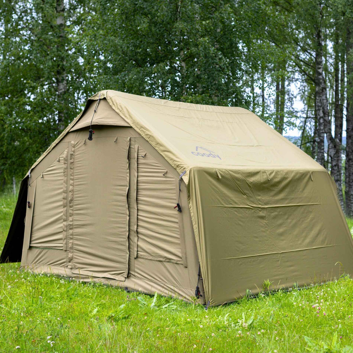 Coody 8.0 Air Tent Green - Inflatable Tent House for Camping (1-4 Person)