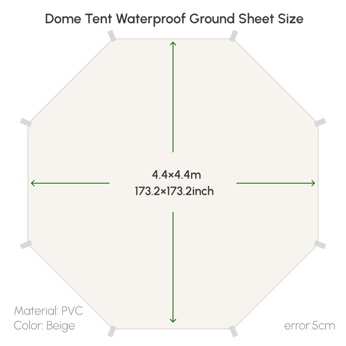 Coody Aurora Dome PVC Ground Sheet Tent Footprint for Inflatable Tents Waterproof Heavy-Duty Camping Mat