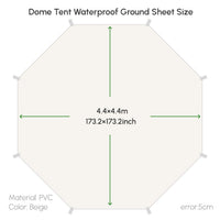 Coody Aurora Dome PVC Ground Sheet Tent Footprint for Inflatable Tents Waterproof Heavy-Duty Camping Mat
