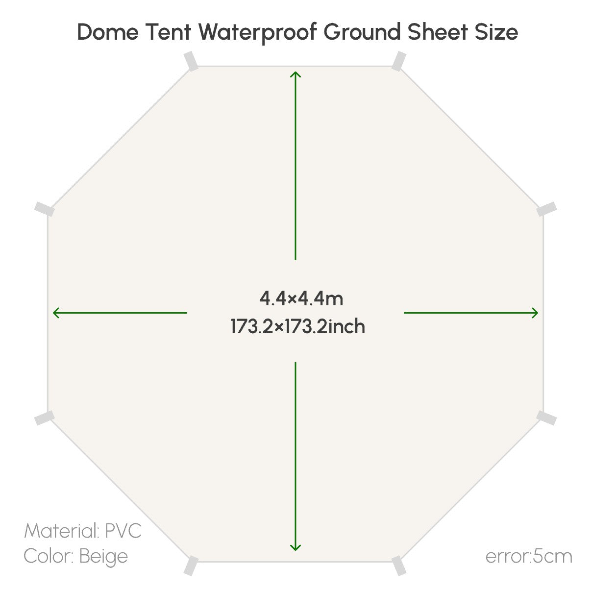 Coody Aurora Dome PVC Ground Sheet Tent Footprint for Inflatable Tents Waterproof Heavy-Duty Camping Mat