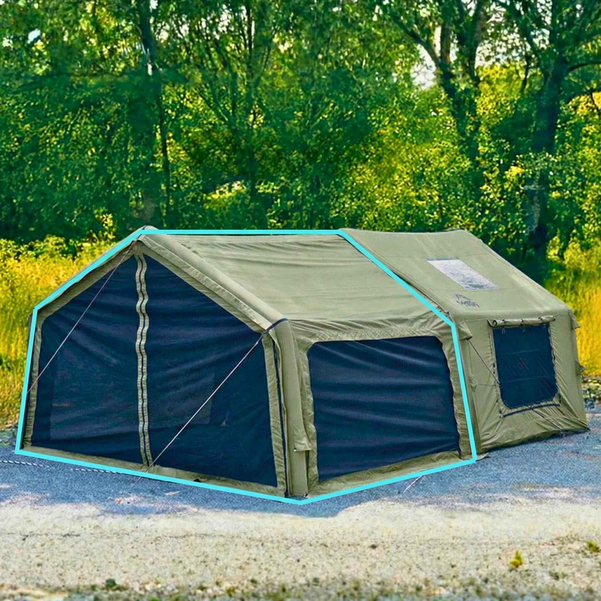 Coody Inflatable Air Tarp Canopy for Coody 8 Tent Air Beam Camping Shelter Sunshade Waterproof - Forest Green