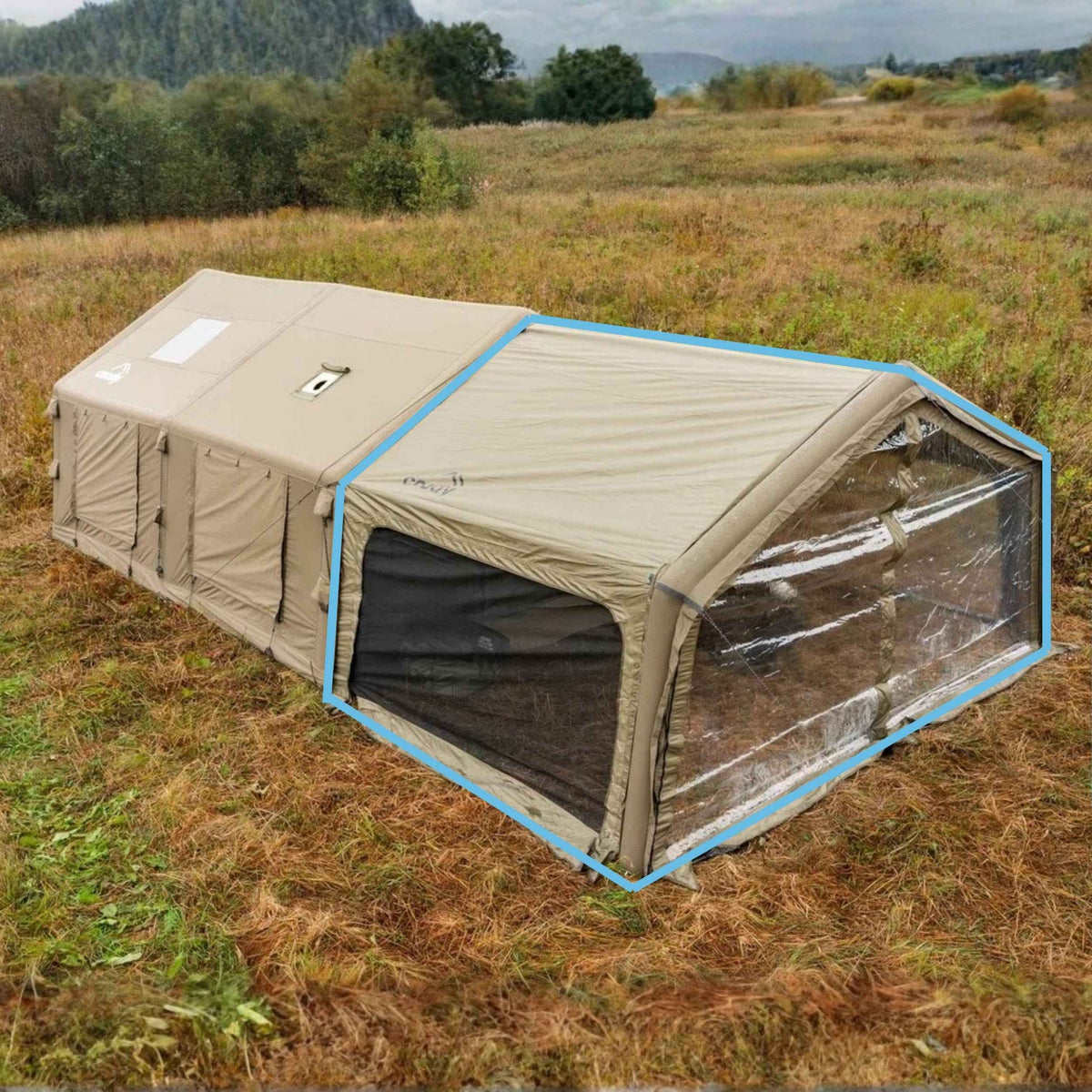 Coody Inflatable Air Tarp Canopy for Coody 10 13.6 17.2 and Hub Inflatable Tents Air Beam Camping Shelter - Forest Green