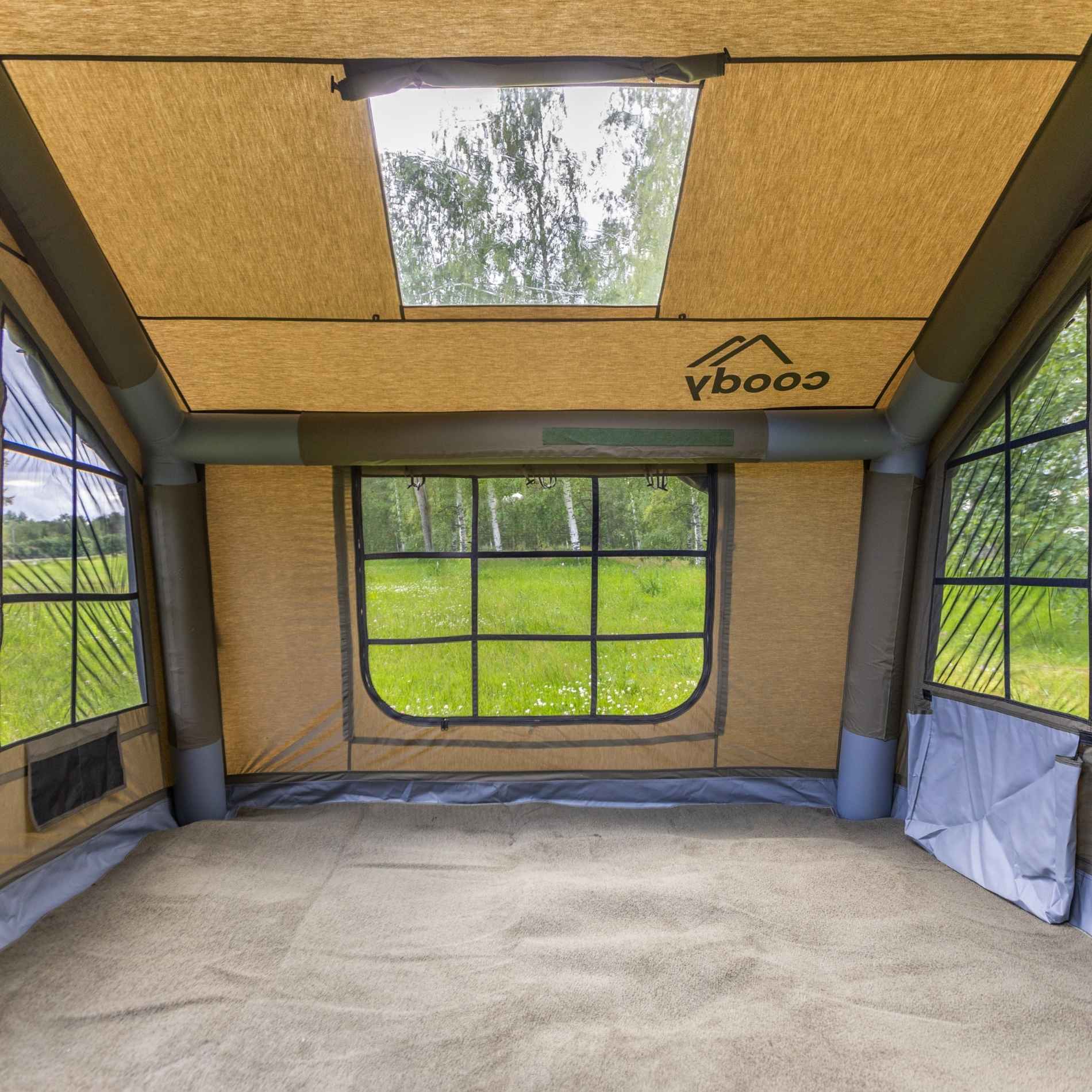 Coody Insulated Tent Carpet for Coody 8 Inflatable Tent Padded Floor Mat Non-Slip Modular - Forest Green