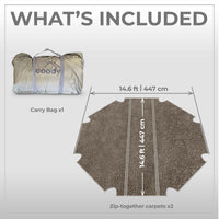 Coody Aurora Dome Insulated Tent Carpet for Inflatable Tent Padded Floor Mat Non-Slip - Forest Green