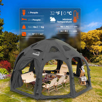 Coody Aurora Dome Black Inflatable Shelter for Outdoors (2-4 person)
