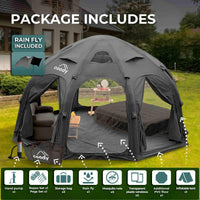 Coody Aurora Dome Black Inflatable Shelter for Outdoors (2-4 person)