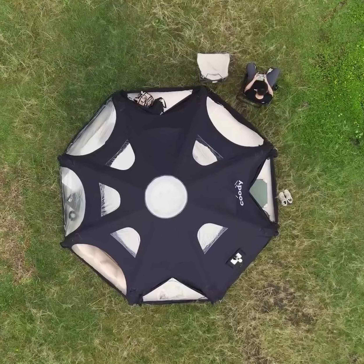 Coody Aurora Dome Black Inflatable Shelter for Outdoors (2-4 person)