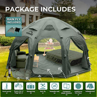 Coody Aurora Dome Green Inflatable Shelter for Outdoors (2-4 person)
