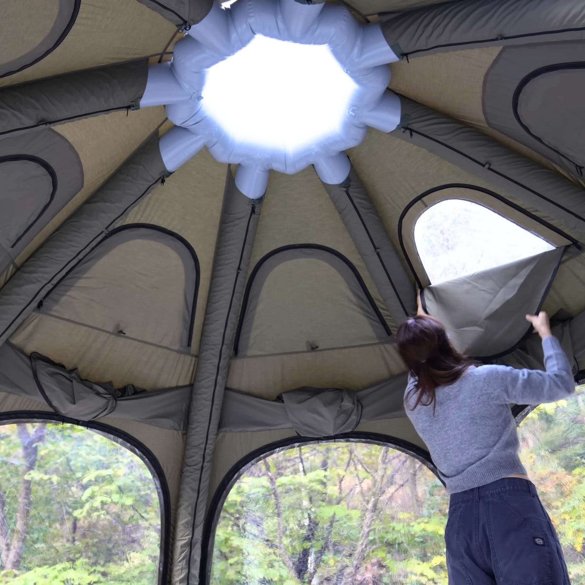 Coody Aurora Dome Green Inflatable Shelter for Outdoors (2-4 person)