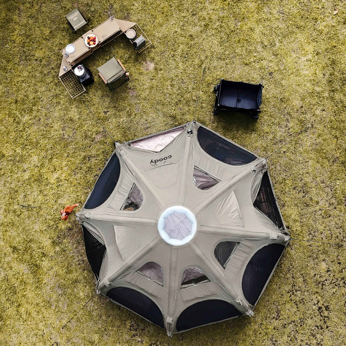 Coody Aurora Dome Green Inflatable Shelter for Outdoors (2-4 person)