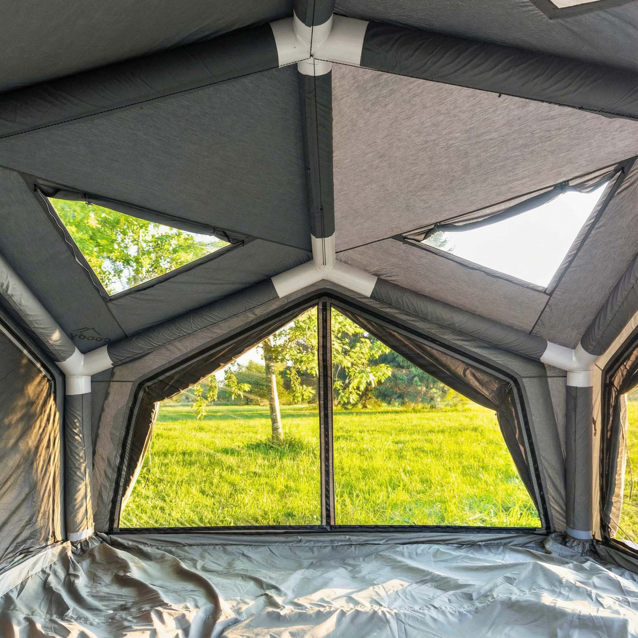 Coody AirTent Hub Shelter Gray Inflatable Tents for Camping (2-6 Person)