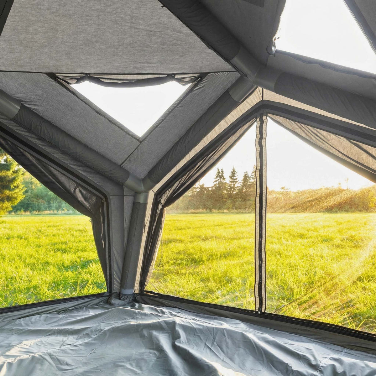 Coody AirTent Hub Shelter Gray Inflatable Tents for Camping (2-6 Person)