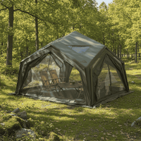 Coody AirTent Hub Shelter Green Inflatable Tents for Camping (2-6 Person)