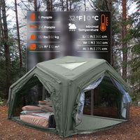 Coody AirTent Hub Shelter Green Inflatable Tents for Camping (2-6 Person)