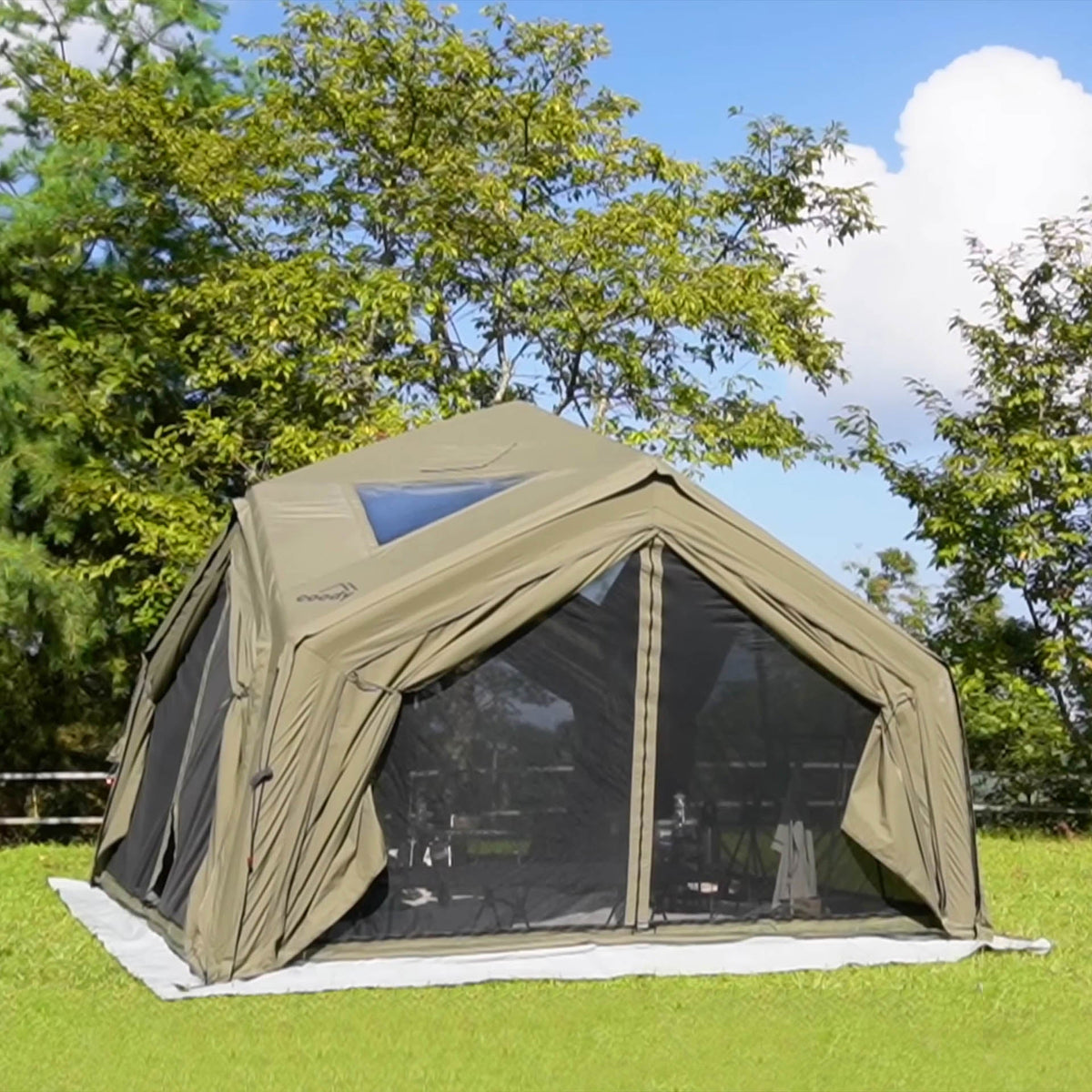 Coody AirTent Hub Shelter Green Inflatable Tents for Camping (2-6 Person)