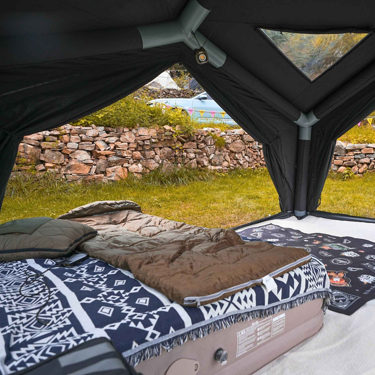 Coody AirTent Hub Shelter Black Inflatable Tents for Camping (2-6 Person)
