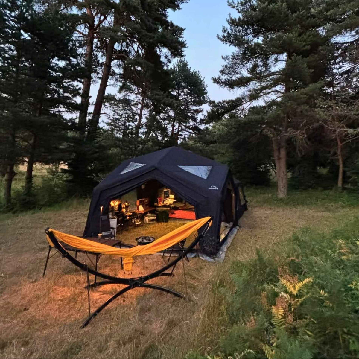 Coody AirTent Hub Shelter Black Inflatable Tents for Camping (2-6 Person)